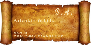 Valentin Attila névjegykártya